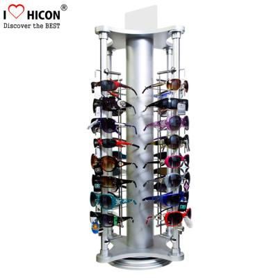 China Gerencio da cremalheira de exposição do monóculo do metal da loja varejo 4-Way dos óculos de sol da parte superior contrária à venda