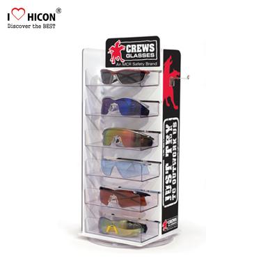 China Freestanding Acrylic 5 Layer Sunglasses Display Case Rotating For Protective Lenses for sale