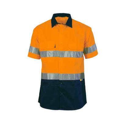 중국 방수 반사 안전 셔츠 반사 테이프가 있는 오렌지 반사 폴로 셔츠 판매용