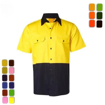 China 100% Cotton Hi Vis Reflective Polo Shirt Security For Summer for sale