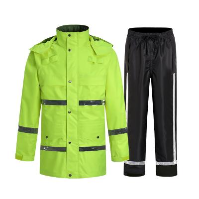 China Windproof Reflective Safety Rainwear OEM High Visibility Rain Suits for sale