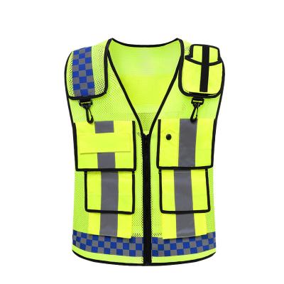 China Custom Construction Reflective Vest 100% Polyester Lightweight Hi Vis Vest for sale
