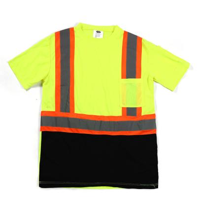 China Crew Neck Reflective Work Shirts Quick Dry High Vis Work Shirts for sale