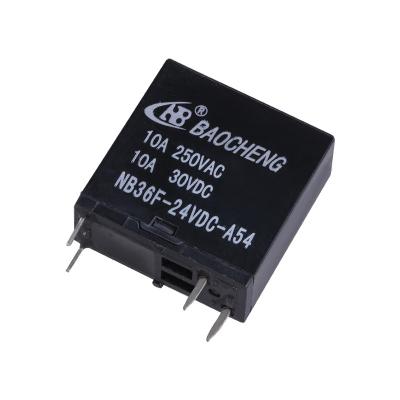 China 12V SPST Relay NO 24V 10 Amp Relay 4 Pin 0.54W NB36F-24VDC-A54 For Air Fryer for sale