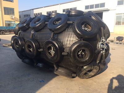 China Black 50kpa floating pneumatic rubber fenders tyres chain winding for sale