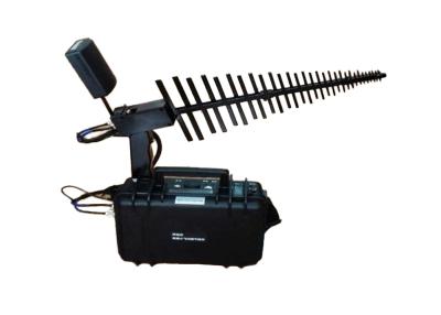 China 35W 5 Frequency Bands 4Kg Portable Drone Jammer 1.2km Jamming Distance for sale