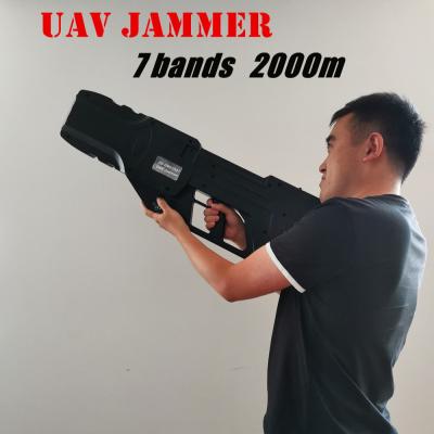 China 2km Jamming Distance Portable Drone Jammer Gun Shape for sale