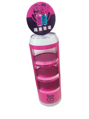 China Portable Corrugated Display Stands 3 Layers For Drink Bottle for sale