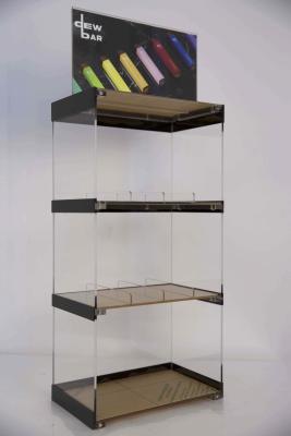 China Tabletop Shop Retail POP Displays Organic Glass With 3 Layers for sale