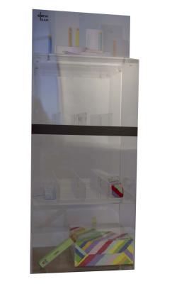 China Caixa de exibição de piso ondulado inodoro antidesgaste 3 camadas de vidro orgânico à venda