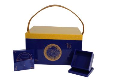 China FAVRE Moon Cake Acrylic Plastic Display Gift Box With Leather Strap for sale