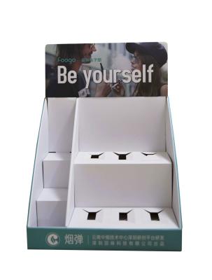 China Expositor de cartão reciclável, suporte de exibição de bancada de supermercado à venda