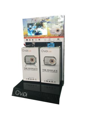 China Novel Display With Metal Hooks IPS Screen Camera Showcase Box Display for sale