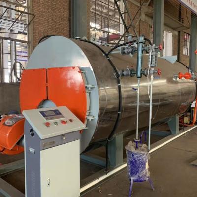 China Caldera de vapor de gas natural de tres devoluciones de caldera de combustión de aceite controlada por PLC en venta