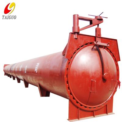 China Autoclave de madera de alta presión horizontal Máquina de tratamiento de madera de acero inoxidable TAIGUO en venta