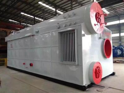 China Caldeira de vapor de tambor duplo com controle PLC Eficiência de caldeira de biomassa industrial 82% à venda