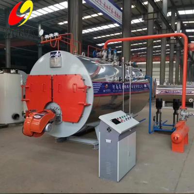 China Caldera de gasóleo de 1 tonelada Serie WNS de caldera de vapor de biogás de 1000 kg en venta