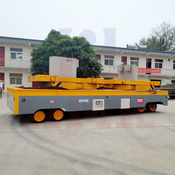 Quality Heavy Duty Trackless Transfer Cart 50 Tons Electric Transfer Trolley for sale