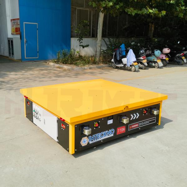 Quality PLC Program Electric Transfer Cart 7 Tons Motorized Transfer Cart for sale