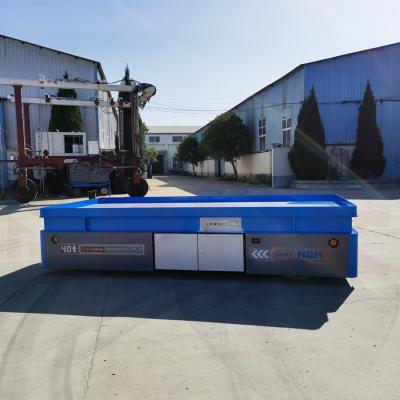 China 40T Motorized Material Handling Carts Battery Trackless Transfer Cart for sale