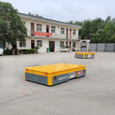 China 10T Plate Trackless Transfer Cart Heavy Load Material Transfer Trolley for sale