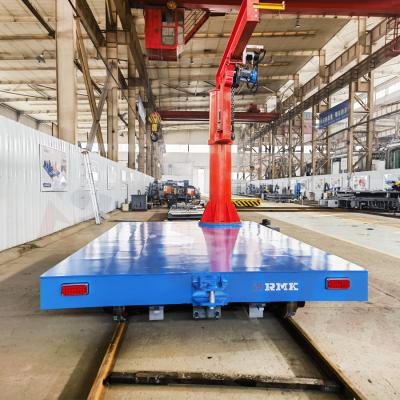 China Heavy Load Customized PLC 40 Tons Steel Battery Track Industrial Transfer Cart zu verkaufen
