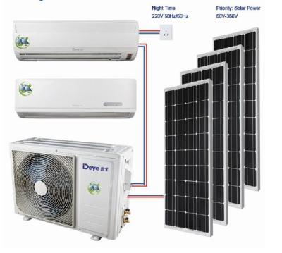 China Five Years Warranty Solar Air Conditioner On Grid  Hybrid Ac  Air Conditioner 12000btu for sale