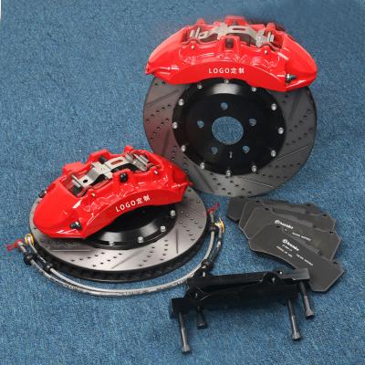 China V6 6 Pot Brake Calipers BBK Brake System Upgrade Pads Disc For 18 Inch Rim for sale