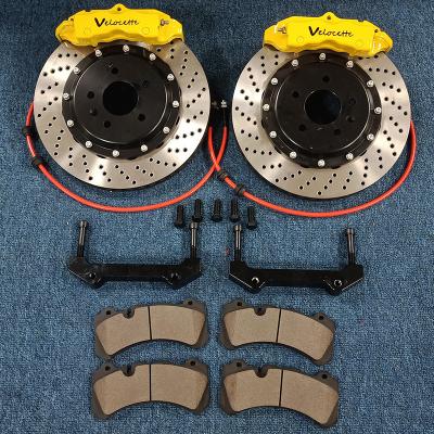 China Auto Modified Rear 4 Pot Calipers Car 18Z Monoblock Forged Caliper Drilled Discs for sale