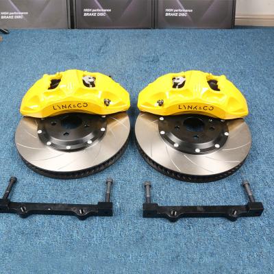 China Car Modified 6 Piston Yellow Calipers Audi AK 8N Monoblock Calipers Fit For 18-21 Inch Rims for sale