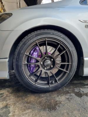 China Toyota Previa 4 Piston Car Brake Calipers Painted Purple Color for sale
