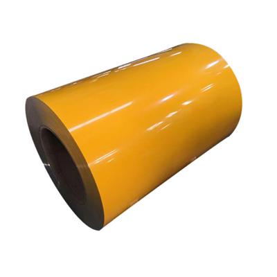 Chine L'alliage de bobine d'aluminium prépeint de couleur jaune durable 5052 0,6 mm x 1250 mm pour les toits et les revêtements à vendre