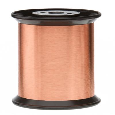 China Solderable Enamelled 44 Gauge Copper Metal Wire PEW/N Class 130 Nylon/Polyester for sale