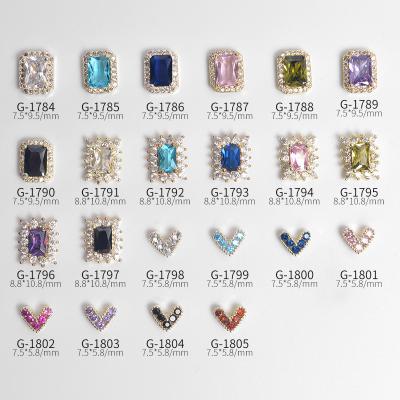 China High Quality Multi Nail Art Fancy Rhinestone Crystal Stone Decoration Design Flatback Shape Glass Decoration à venda