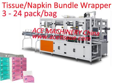 China Auto Wrap Facial Tissue Packing Machine 25Pack/Minute Fault Tracked With Monitoring System for sale