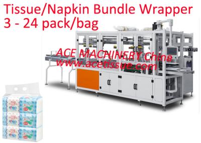China PE Bags Tissue Paper Packing Machine PLC Control For V Fold Hand Towels for sale