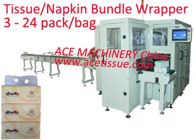 China Multiple PE Bags Facial Tissue Packing Machine 25 Pack/Minute With Transfer Customized for sale