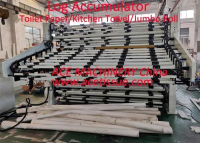 China High Speed Fully Automatic Log Accumulator For Nonwoven Roll 100 Log Storage for sale