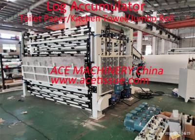 China Vollautomatischer Klotz-Akkumulator für hygienischen Papierrollendurchmesser 150mm zu verkaufen