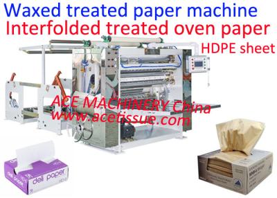 China Interfolded Paper Folding Machine For Wax Paper Oven Baking Paper Nonstick Parchment Paper en venta