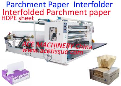 China Nonstick Parchment Paper Interfolder Machine Deli Paper Interfolding Machine 1200mm en venta