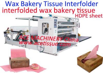 China Interfolded Dry Wax Bakery Tissue Interfolding Machine For Food Deli Paper en venta