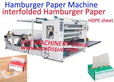 China Hamburger Patty Paper Interfolder Machine For Sandwich Butter Wrap Wax Deli Paper en venta