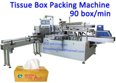 China 220V 100 Box / Min Tissue Paper Packaging Machine for sale
