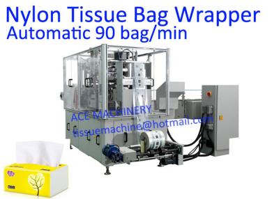 China 90 Bag /Min Servo Control Tissue Paper Packing Machine for sale