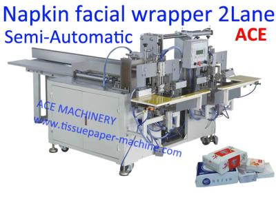 China 2 Lanes Head Semi Automatic Tissue Paper Packing Machine for sale