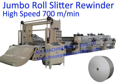 China 1950mm 700m/Min CE Tissue Paper Jumbo Roll Slitter Rewinder for sale