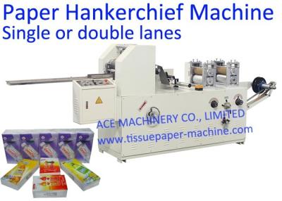China Double Lanes Mini Handkerchief Tissue Paper Machine for sale