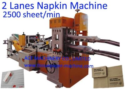 China 2600 Blatt/Minute 1/8 faltende 2 Plattform-Papierservietten-Maschine zu verkaufen