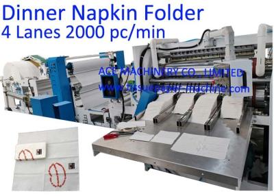 China 406*380mm1/8 Folding 4 Lanes Napkin Tissue Paper Machine for sale